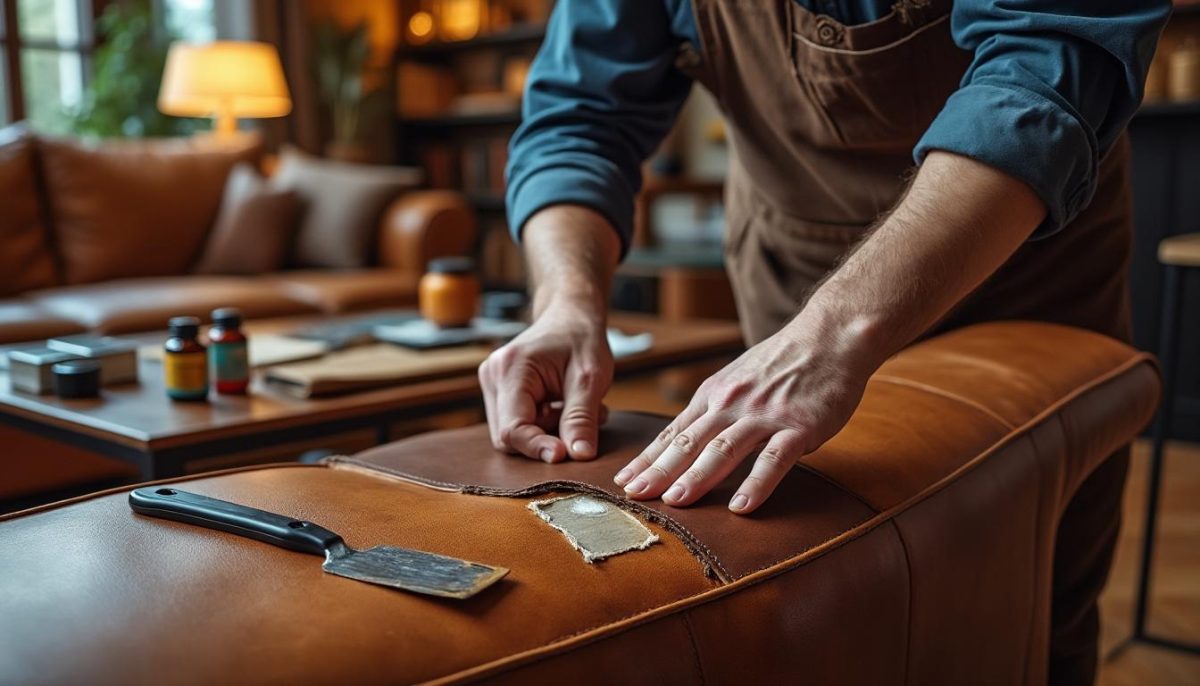 Comment réparer un canapé en cuir endommagé